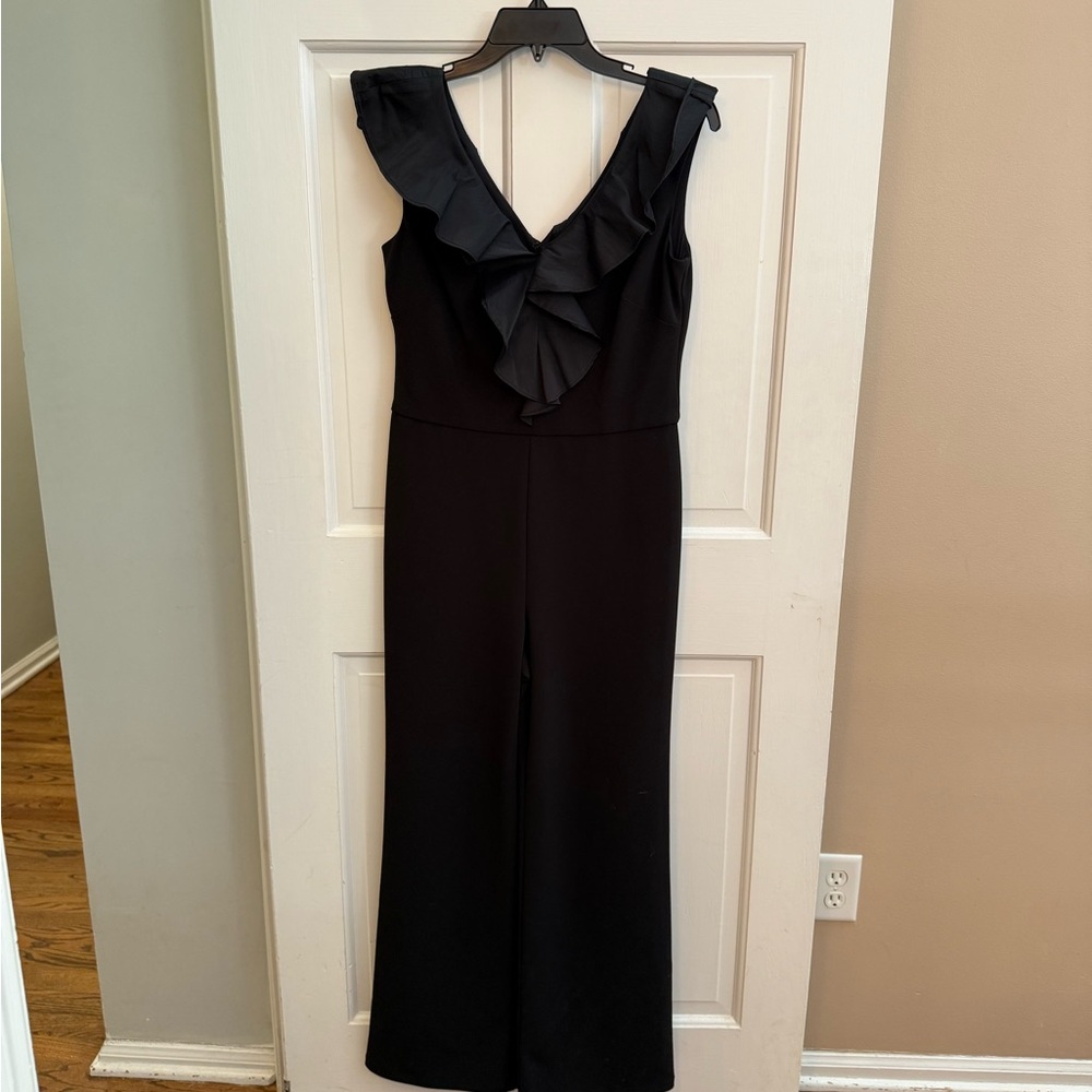 Lauren by Ralph Lauren Elegant Black Ruffled Jumpsuit size 6